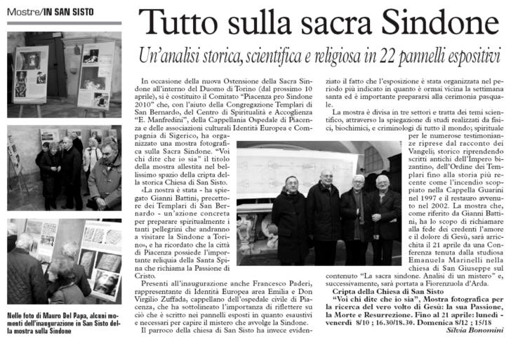 Templari Tutto sulla Sacra Sindone
