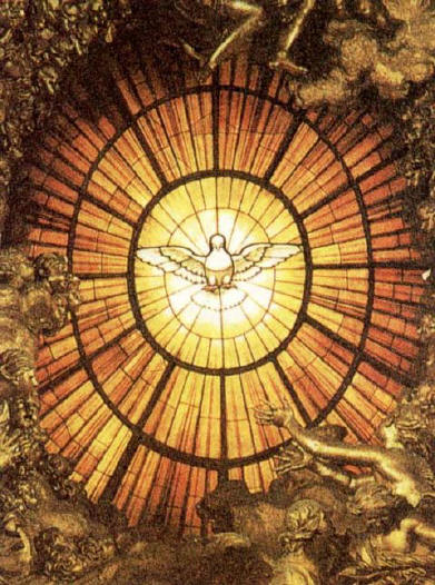 Lo Spirito Santo, vetrata della cupola di San Pietro - Roma